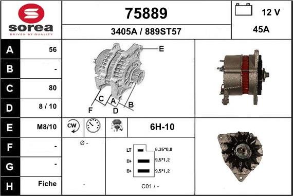 EAI 75889 - Alternator furqanavto.az