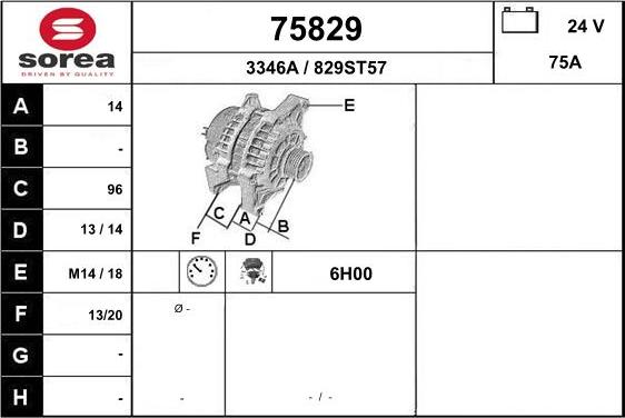 EAI 75829 - Alternator furqanavto.az