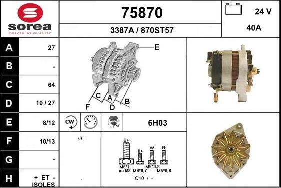 EAI 75870 - Alternator furqanavto.az