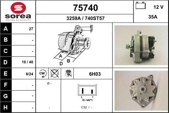 EAI 75740 - Alternator furqanavto.az