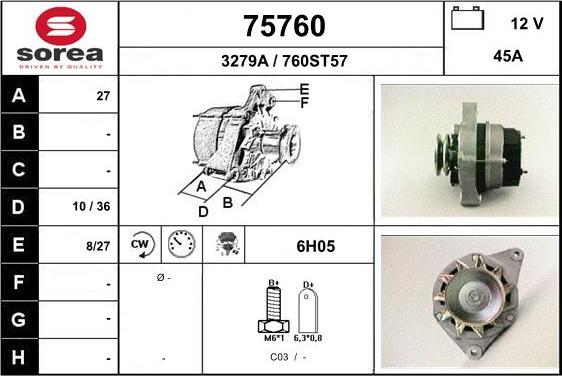 EAI 75760 - Alternator furqanavto.az