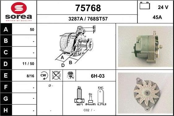 EAI 75768 - Alternator furqanavto.az