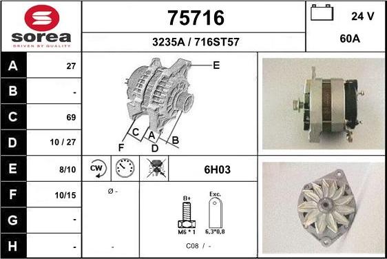 EAI 75716 - Alternator furqanavto.az