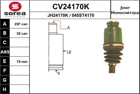 EAI CV24170K - Birləşmə dəsti, ötürücü val furqanavto.az