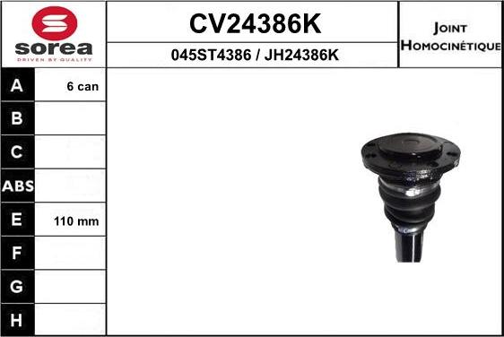 EAI CV24386K - Birləşmə dəsti, ötürücü val furqanavto.az