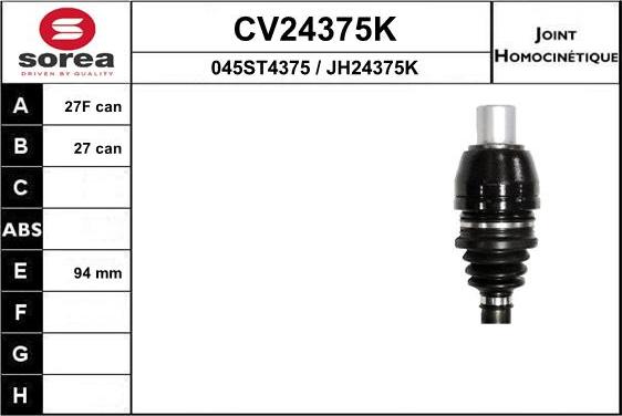 EAI CV24375K - Birləşmə dəsti, ötürücü val furqanavto.az