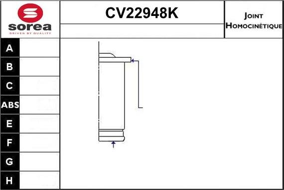 EAI CV22948K - Birləşmə dəsti, ötürücü val furqanavto.az