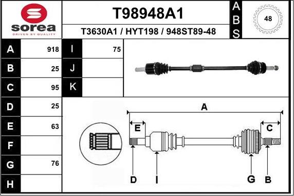 EAI T98948A1 - Sürücü mili furqanavto.az