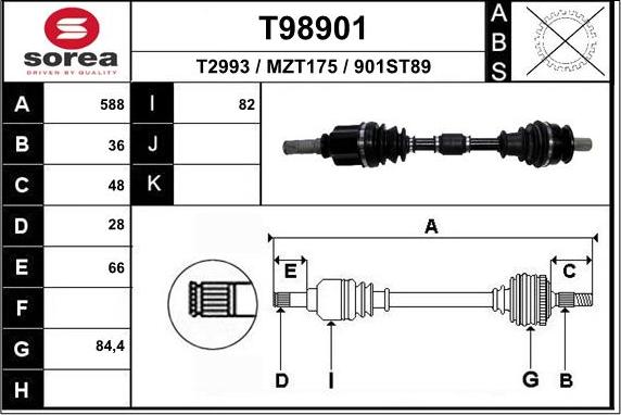 EAI T98901 - Sürücü mili furqanavto.az