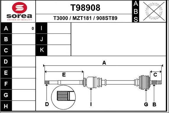 EAI T98908 - Sürücü mili furqanavto.az