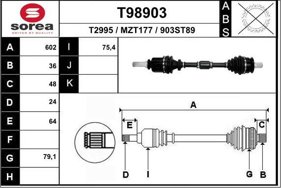 EAI T98903 - Sürücü mili furqanavto.az