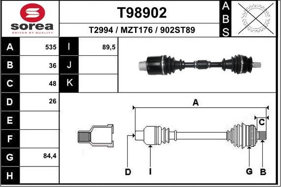 EAI T98902 - Sürücü mili furqanavto.az