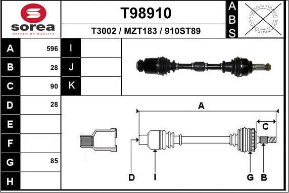 EAI T98910 - Sürücü mili furqanavto.az