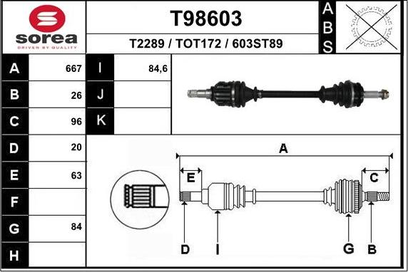 EAI T98603 - Sürücü mili furqanavto.az