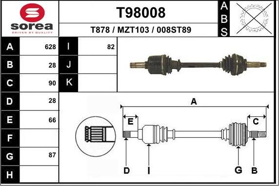 EAI T98008 - Sürücü mili furqanavto.az