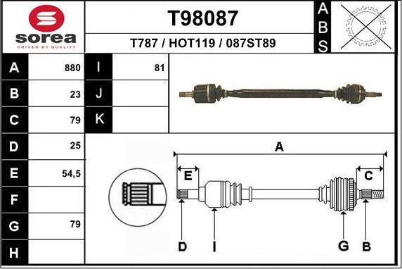 EAI T98087 - Sürücü mili furqanavto.az