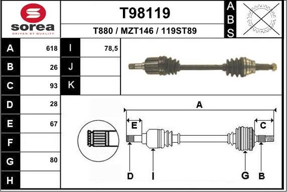 EAI T98119 - Sürücü mili furqanavto.az