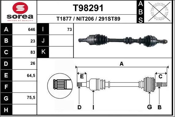 EAI T98291 - Sürücü mili furqanavto.az