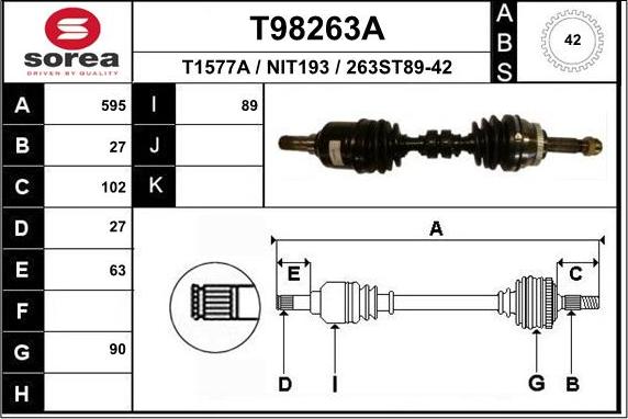 EAI T98263A - Sürücü mili furqanavto.az