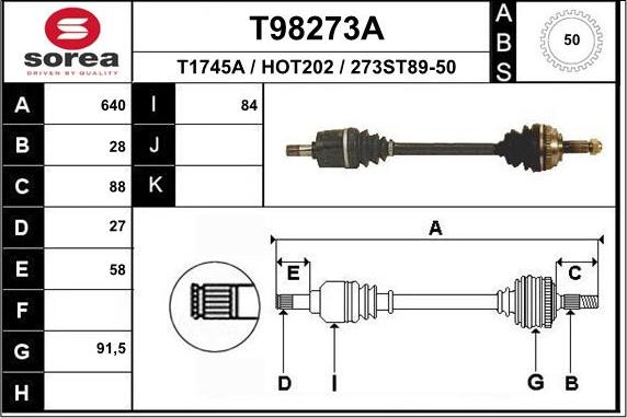 EAI T98273A - Sürücü mili furqanavto.az