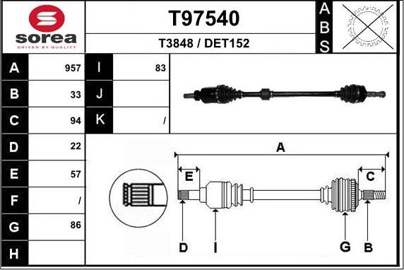 EAI T97540 - Sürücü mili furqanavto.az