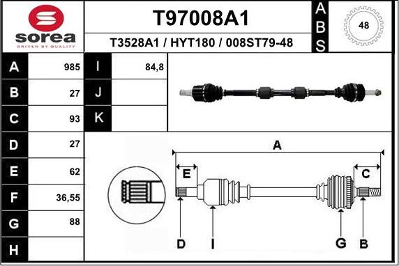 EAI T97008A1 - Sürücü mili furqanavto.az