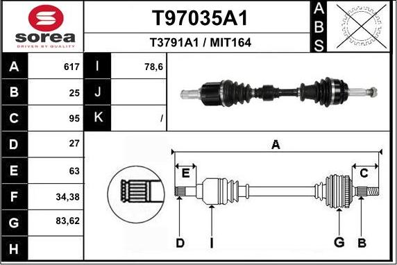 EAI T97035A1 - Sürücü mili furqanavto.az