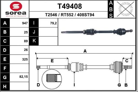 EAI T49408 - Sürücü mili furqanavto.az