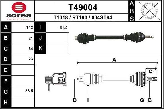 EAI T49004 - Sürücü mili furqanavto.az