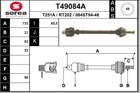 EAI T49084A - Sürücü mili furqanavto.az