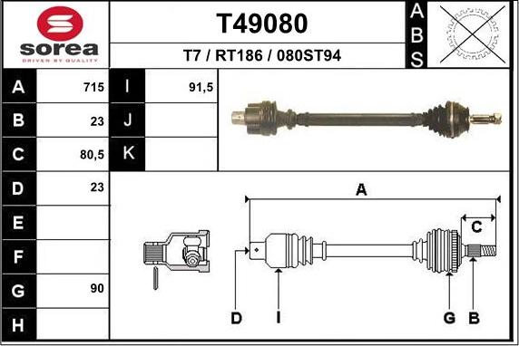 EAI T49080 - Sürücü mili furqanavto.az