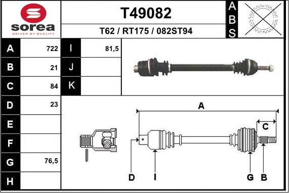 EAI T49082 - Sürücü mili furqanavto.az