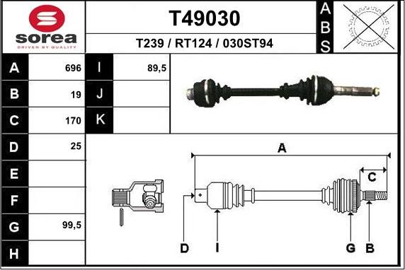 EAI T49030 - Sürücü mili furqanavto.az