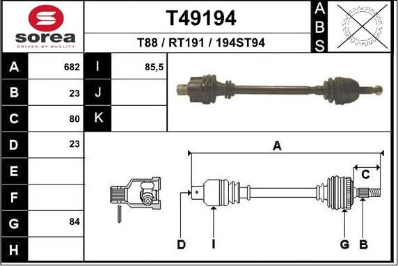 EAI T49194 - Sürücü mili furqanavto.az