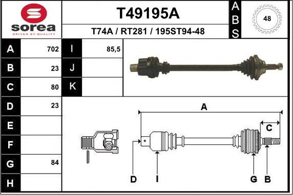 EAI T49195A - Sürücü mili furqanavto.az