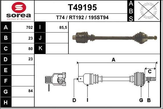 EAI T49195 - Sürücü mili furqanavto.az