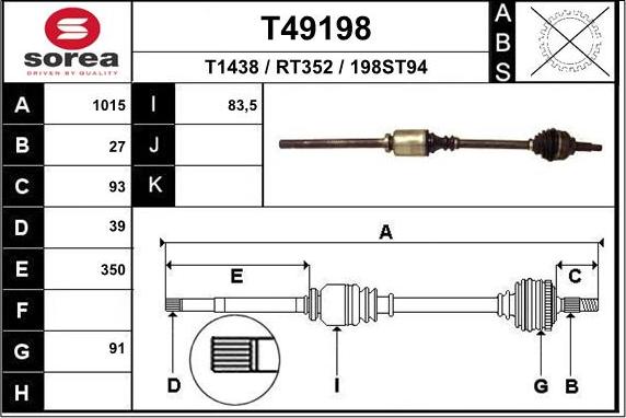 EAI T49198 - Sürücü mili furqanavto.az