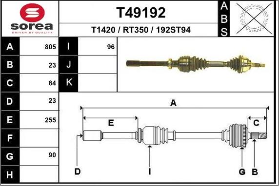 EAI T49192 - Sürücü mili furqanavto.az