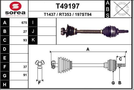 EAI T49197 - Sürücü mili furqanavto.az