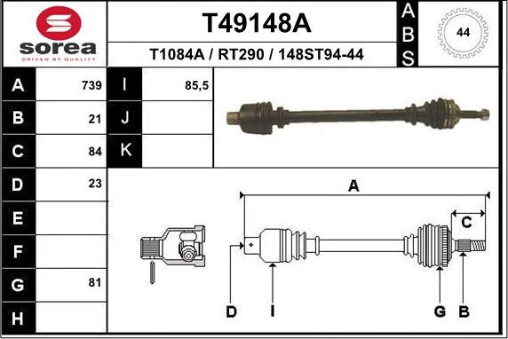 EAI T49148A - Sürücü mili furqanavto.az