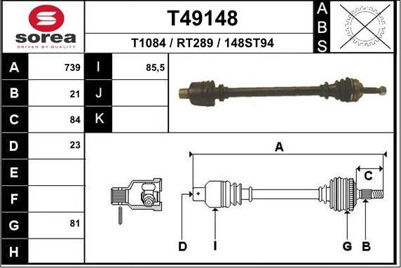 EAI T49148 - Sürücü mili furqanavto.az