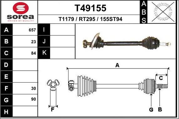 EAI T49155 - Sürücü mili furqanavto.az