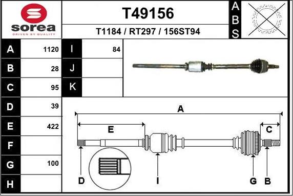 EAI T49156 - Sürücü mili furqanavto.az