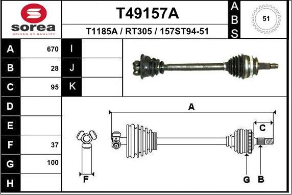 EAI T49157A - Sürücü mili furqanavto.az