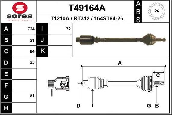 EAI T49164A - Sürücü mili furqanavto.az