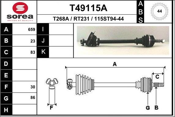 EAI T49115A - Sürücü mili furqanavto.az