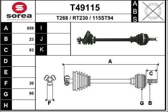 EAI T49115 - Sürücü mili furqanavto.az