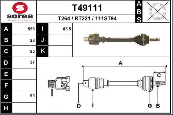 EAI T49111 - Sürücü mili furqanavto.az