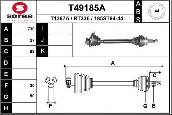 EAI T49185A - Sürücü mili furqanavto.az