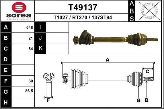 EAI T49137 - Sürücü mili furqanavto.az